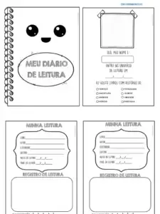 a notebook with a cartoon face